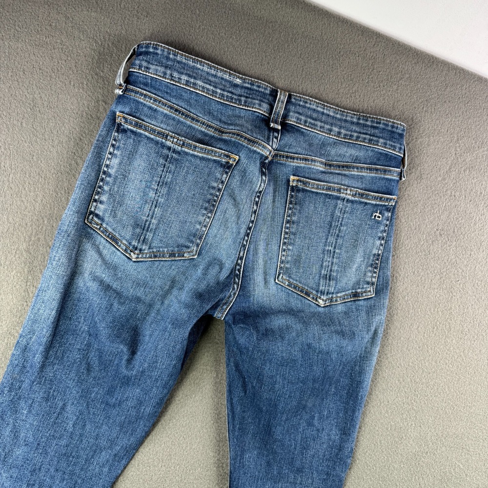 Rag & Bone Jeans Women 26 "Cate" Mid Rise Skinny Med Wash Fade Street Whisker - Picture 8 of 14